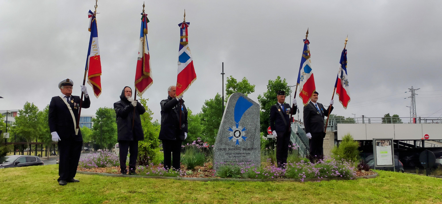 Inauguration du Rond-Point de l'ANMONM40 à Dax